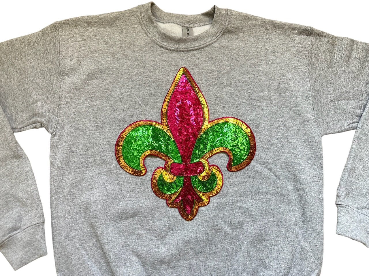 Sequin Fleur De Lis Mardi Gras Patch